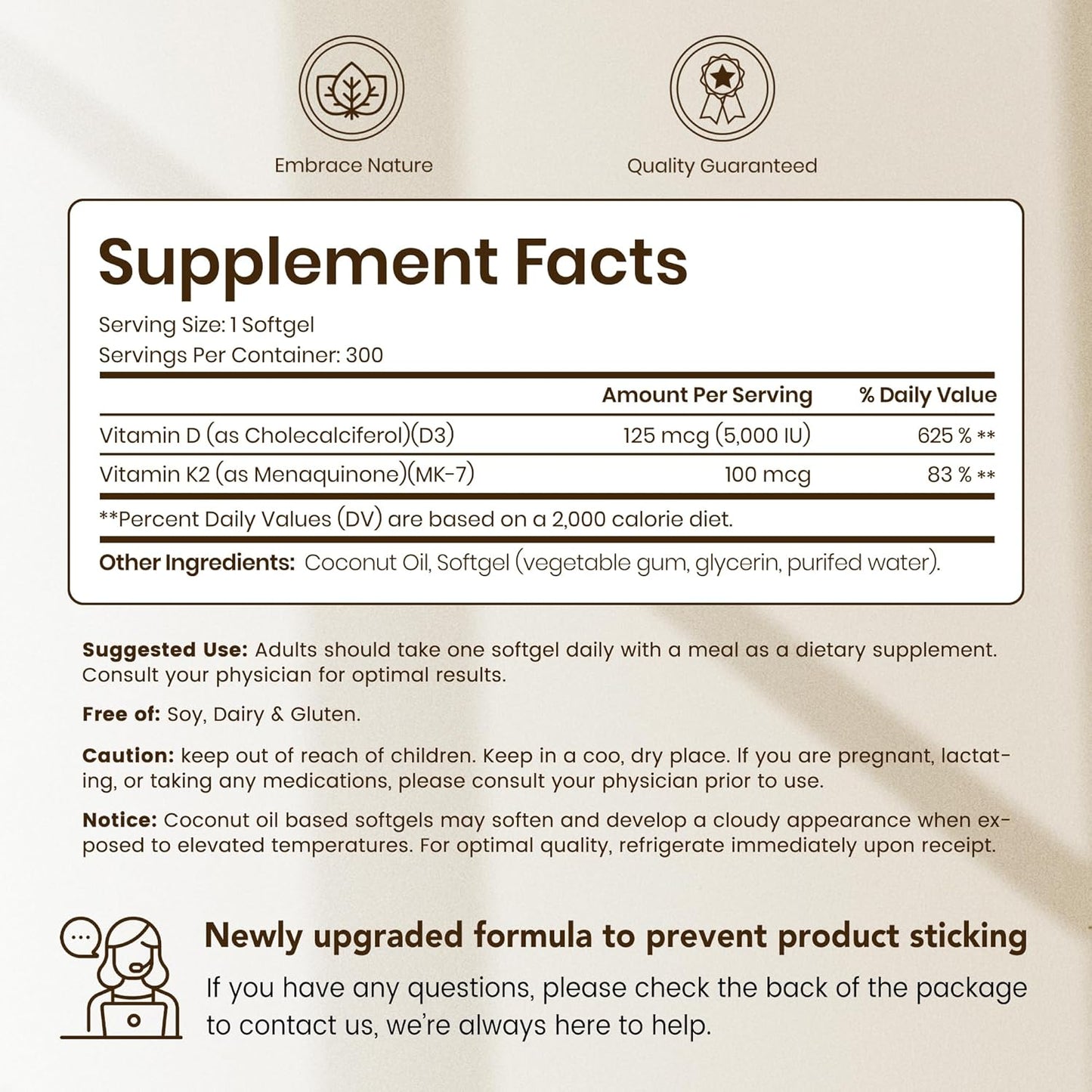 Vitamin D3 & K2