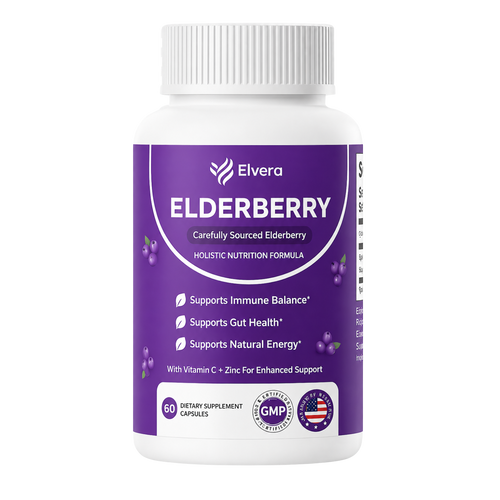 Elvera Gut Support Complex with Elderberry, Zinc & Vitamin C